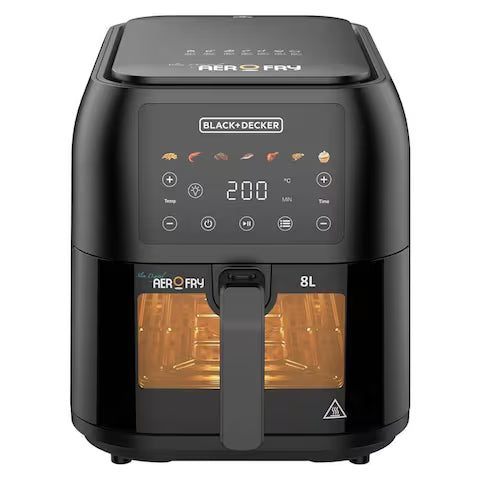 Black+Decker Digital Air Fryer, 1700 Watt, 8 Liters – SAF80W Black+Decker Digital Air Fryer, 1700 Watt, 8 Liters – SAF80W